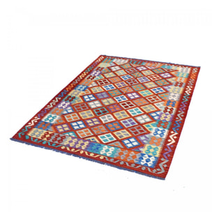 Tapis kilim fait main en laine motif oriental