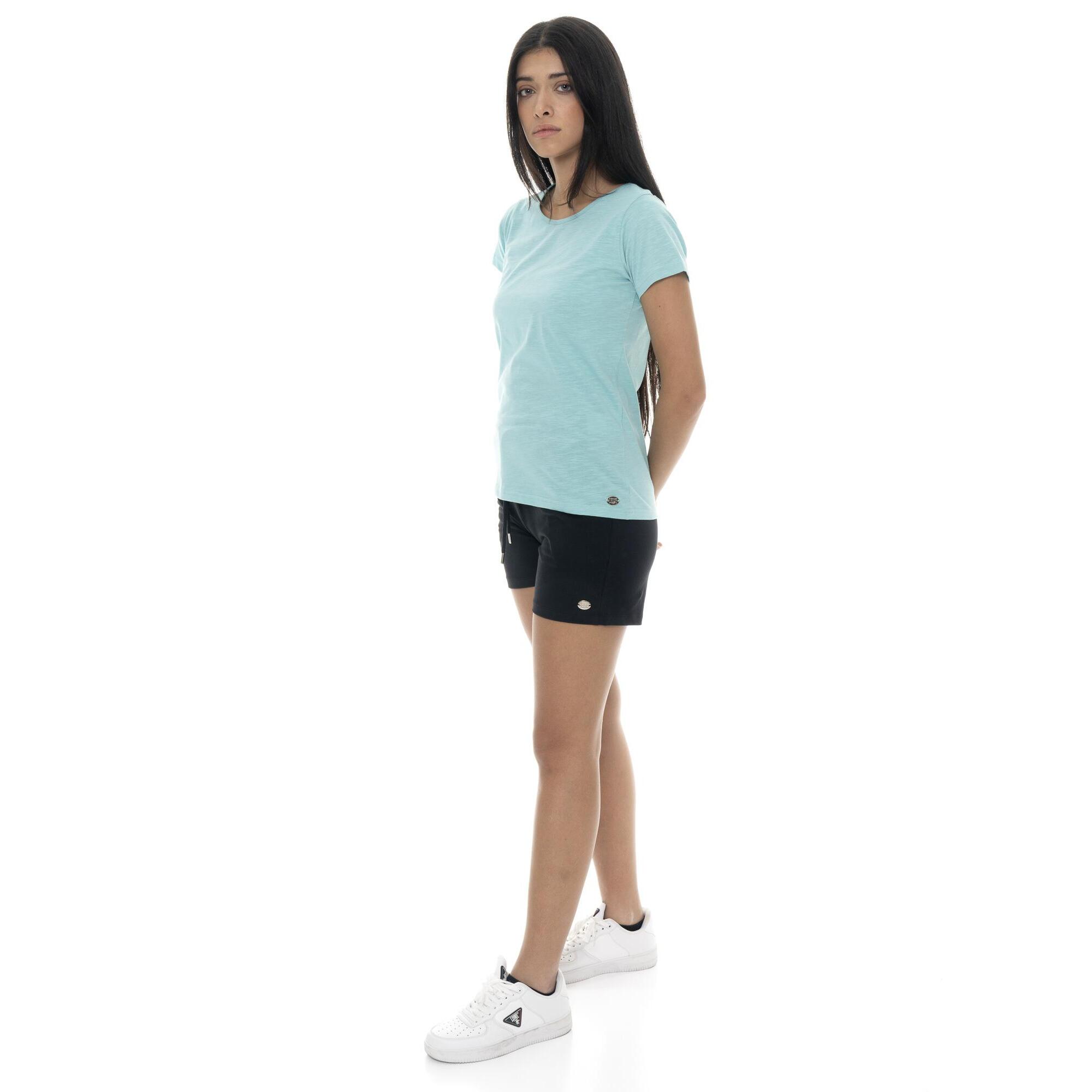 Leone Camiseta básica de mujer de manga corta