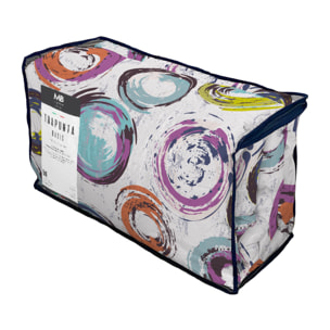 TRAPUNTA BASIC INVERNALE STAMPATA PIAZZA E MEZZA, CERCHI ASTRATTI