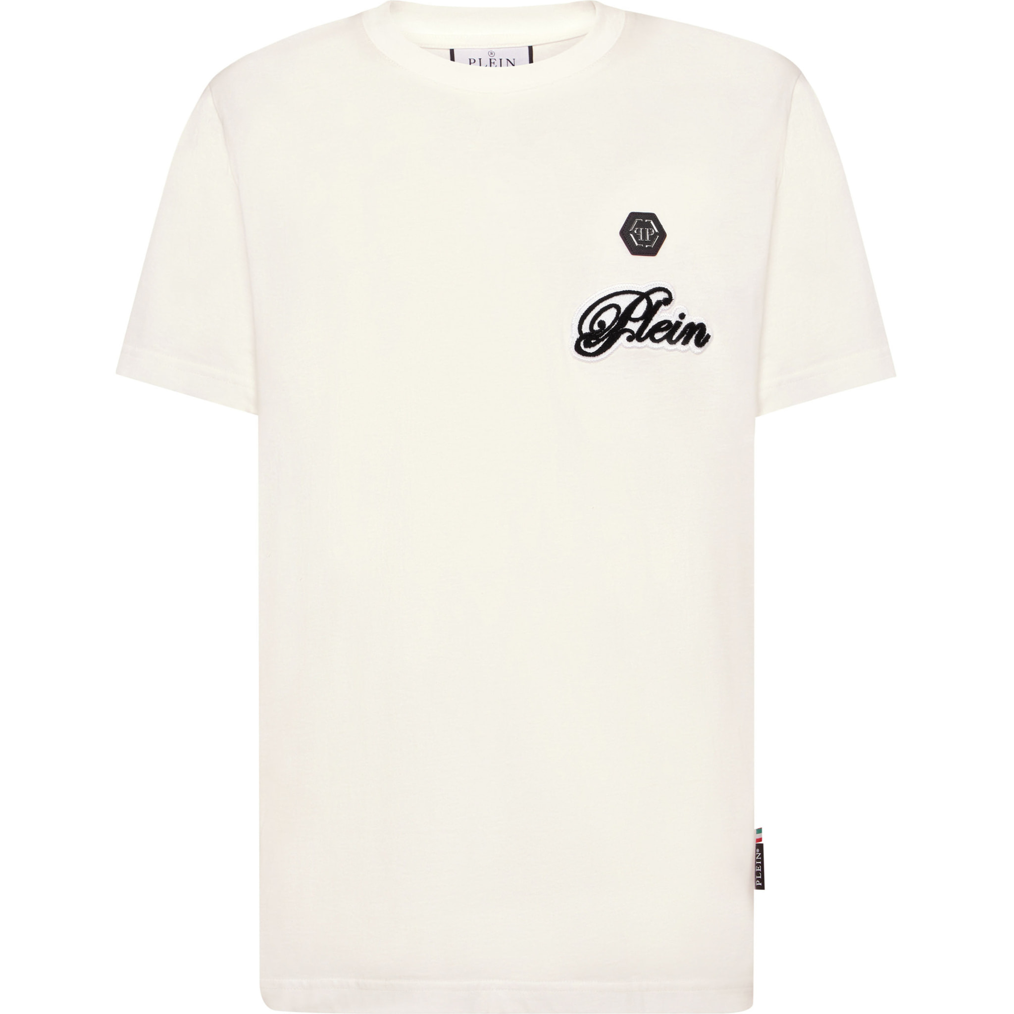 PHILIPP PLEIN Camiseta de cuello redondo y manga corta SIGNATURE