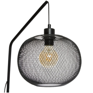 Lampadaire arc "Emie" noir - métal H158 cm