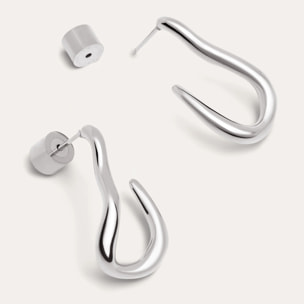 Pendientes Aro Organic Hook Acero