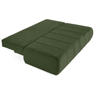 Harper - canapé 3 places convertible avec coffre en tissu texturé - Vert