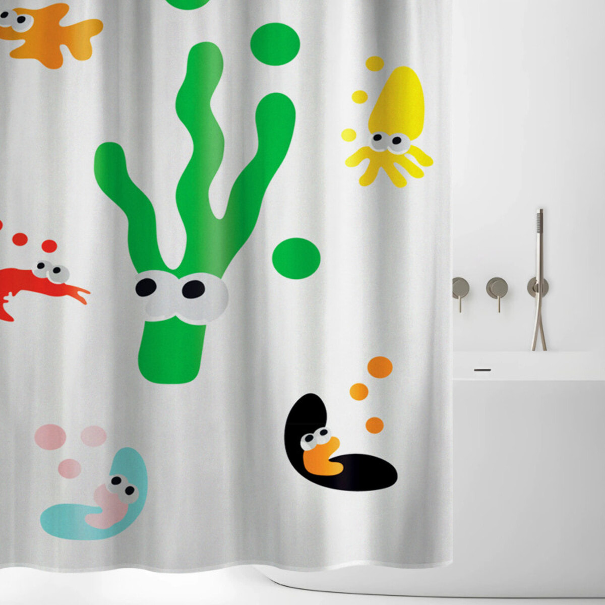 Rideau de douche Polyester SEA LIFE 180x200cm QUALITE PREMIUM Multicolor MSV
