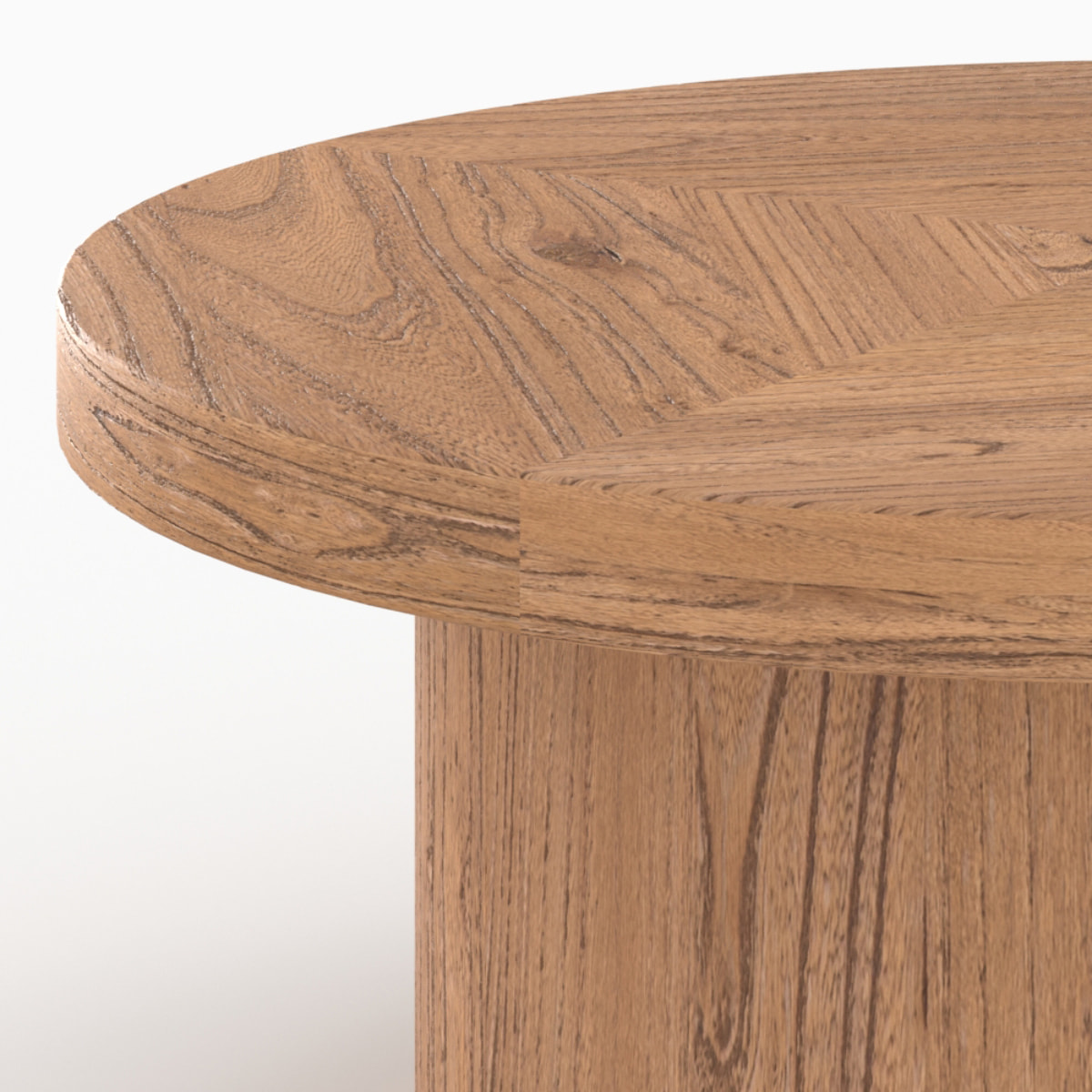 Table basse ronde en bois d'orme D80 cm - Garance