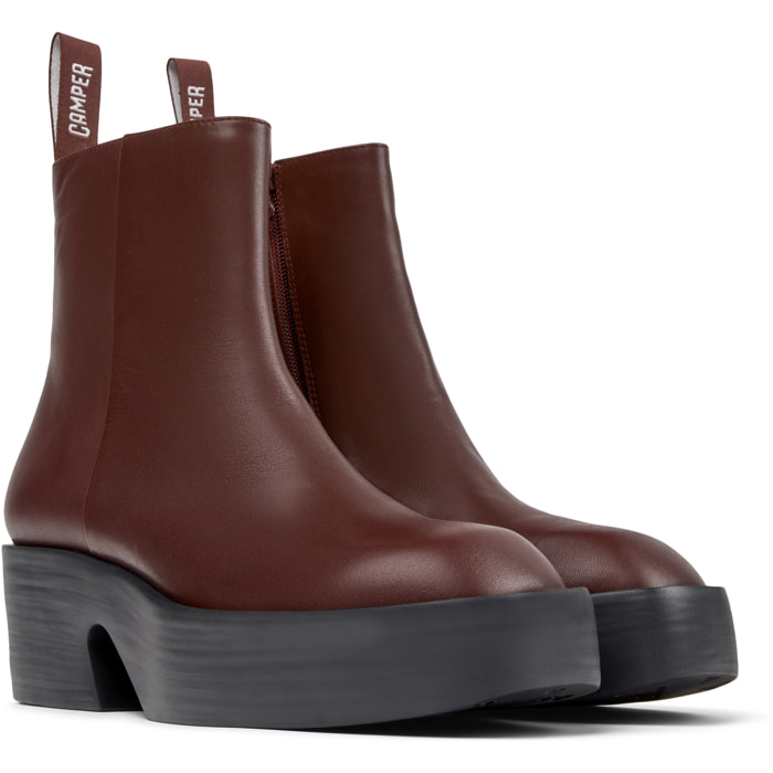 Botines - CAMPER Billie - Burdeos - Cuero liso