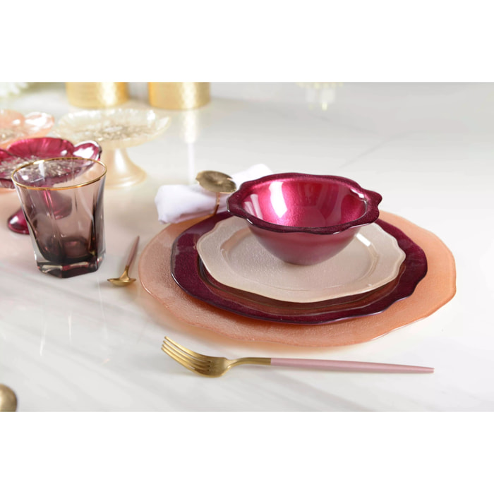 Lot de 6 Assiette de présentation saumon