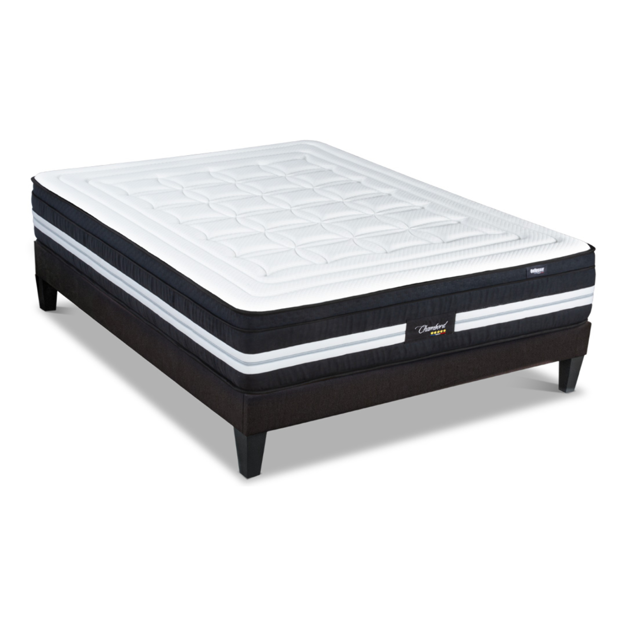 Ensemble Matelas Micro-ressorts Chambord avec sommier en bois