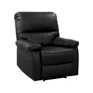 Fauteuil relax "Lincoln" - 90 x 89 x 103 cm - Noir