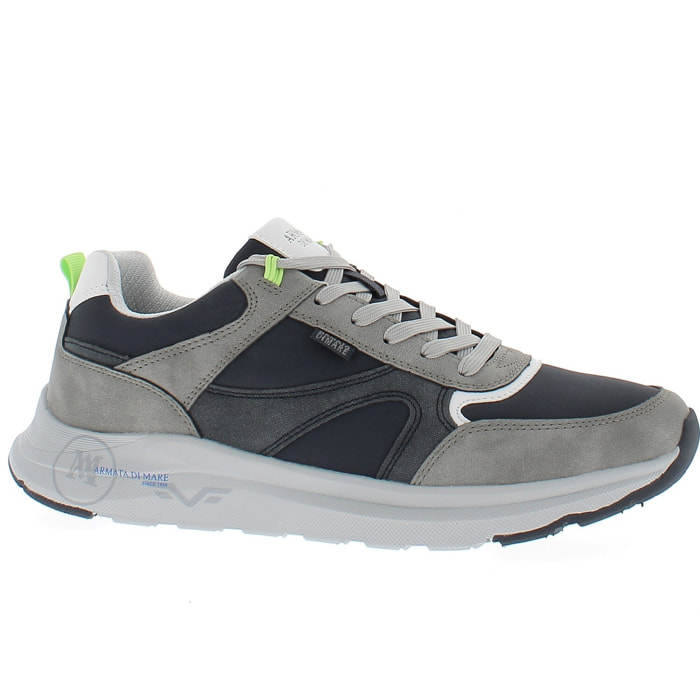 Armata di Mare Scarpe Uomo Sneakers Casual Stringate con Soletta Rimovibile in Memory Foam AMU 1N950 Grey Navy