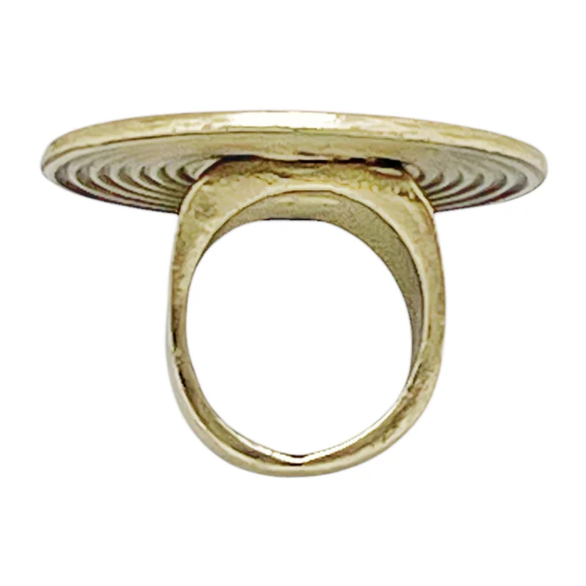 Anillo con disco "Azca" en dorado T15