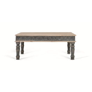 Mesas de Centro de Madera de Mango 120 Cm Estilo Mediterráneo Moderno