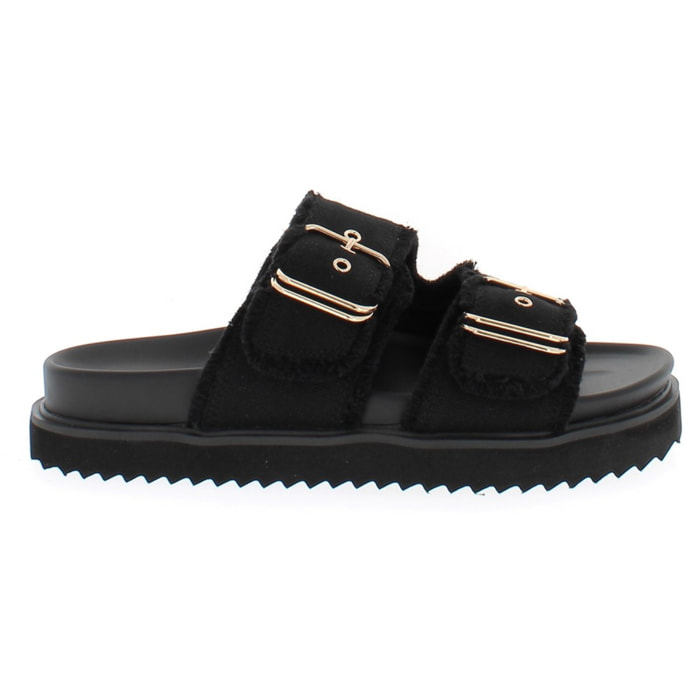 Armata di Mare Scarpe Donna Ciabatte con Doppia Fibbia AMD S61H39 Black