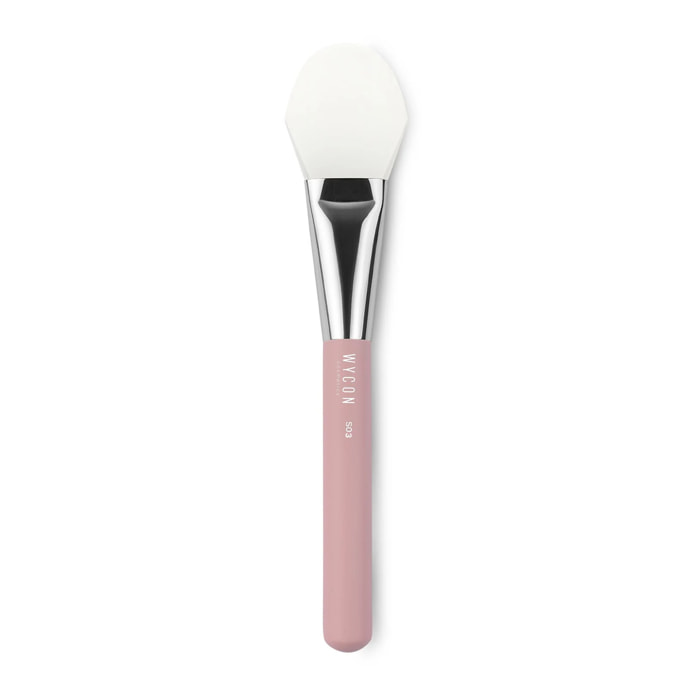 S03 FACE MASK SILICONE SPATULA Pennello con spatola in silicone ideale per applicare maschere viso.