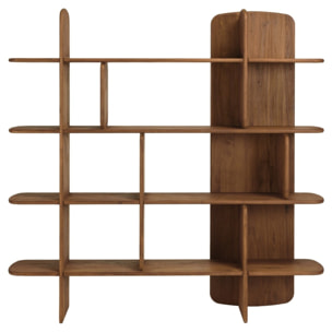 SIXTINE - Bibliothèque 160x160cm en bois de teck recyclé