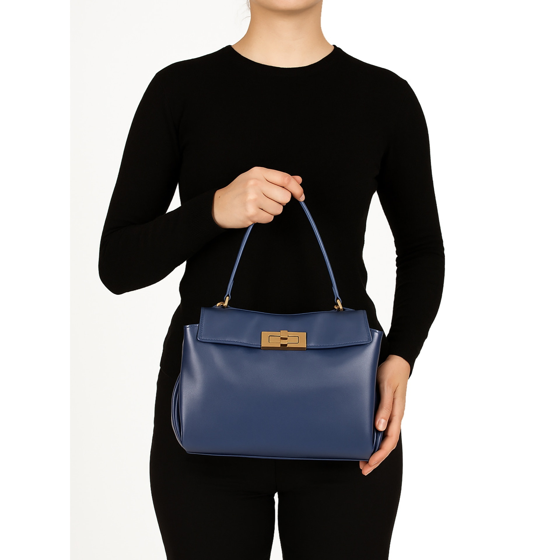 Borsa a mano da donna Made in Italy - Modello Padova - 100% pelle - 28.0 x 19.0 x 8.0 cm