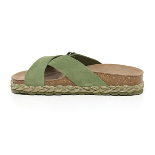 SANDALO CON ZEPPA BILLOWY VERDE