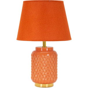 LAMPADA DA TAVOLO SQUARE ARANCIONE CM Ø 28X44
