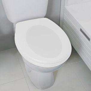 Abattant wc Thermo dur avec frein de chute NEELA Blanc mat - Charnières ABS Chromé Spirella