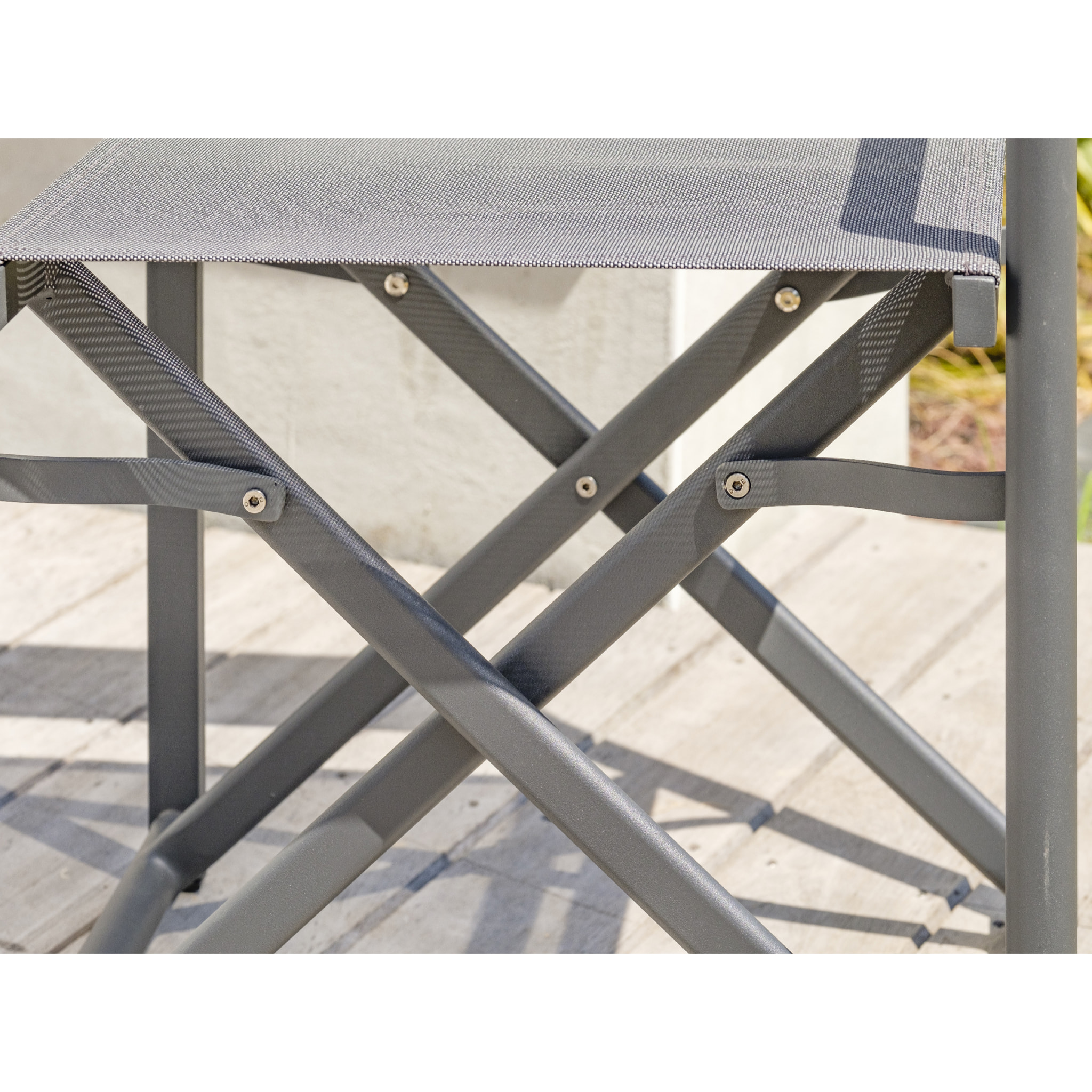 HONFLEUR - Fauteuil de jardin en toile plastifiée et aluminium