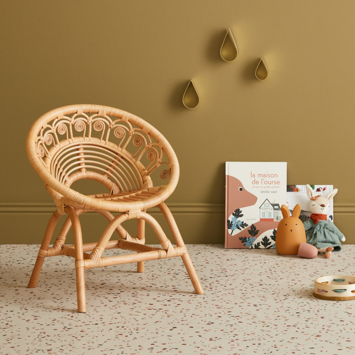 Fauteuil enfant bohème rotin ALICE