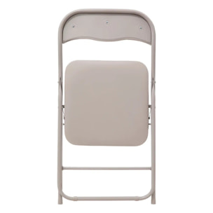 Chaise pliante beige en PVC