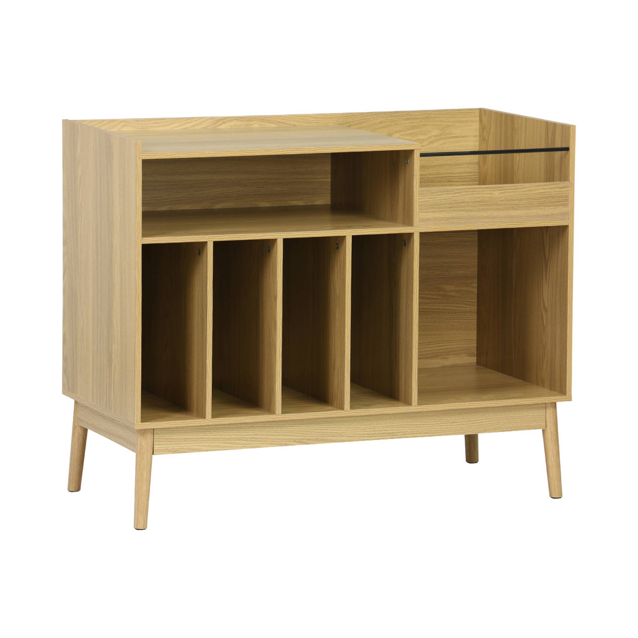 Meuble vinyle vintage décor bois. Dune. L 100 x l 48 x H 81.5cm