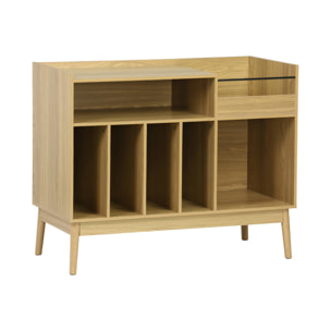 Meuble vinyle vintage décor bois. Dune. L 100 x l 48 x H 81.5cm