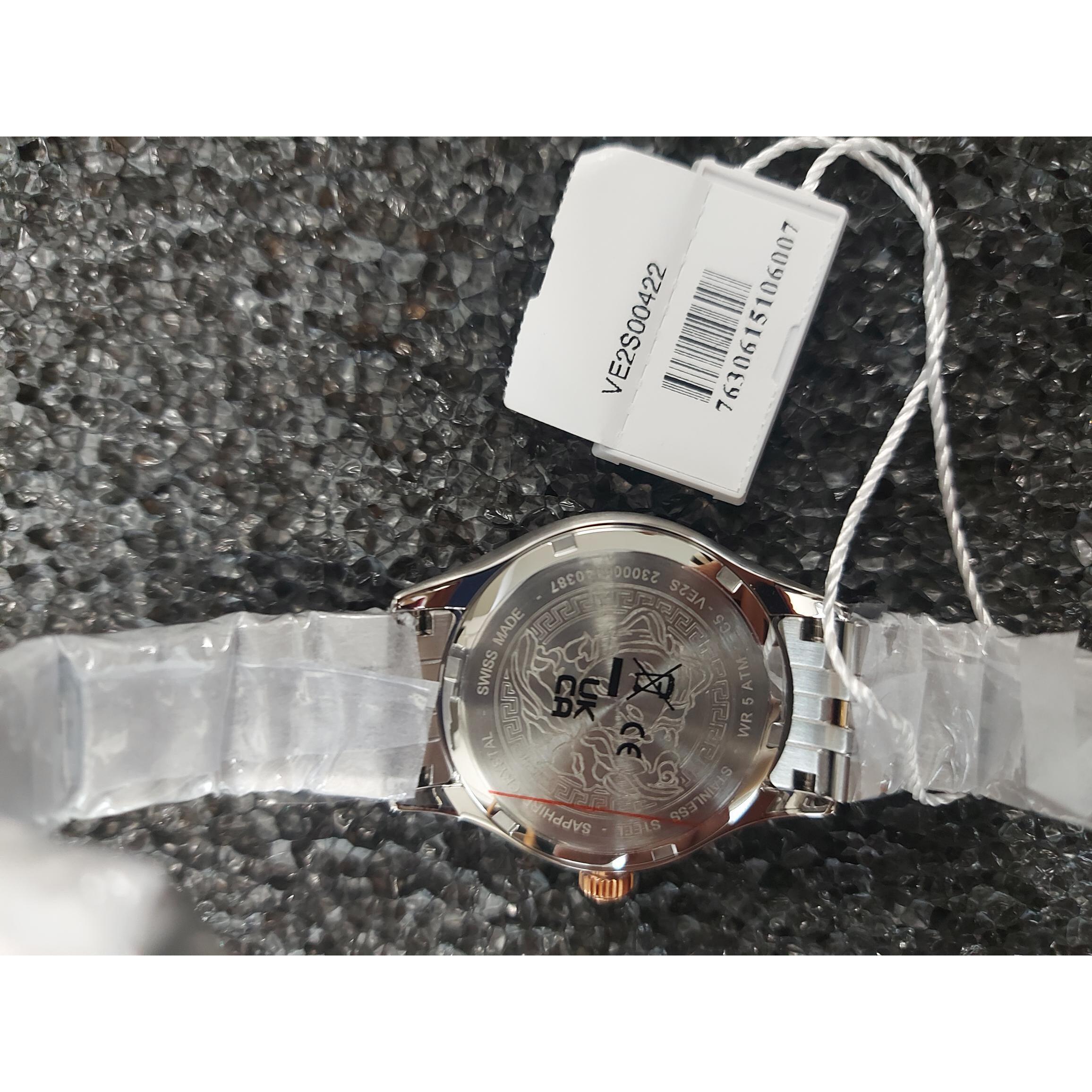 Versace Orologio Analogico Al Quarzo V-Dome Alluminium.timeles