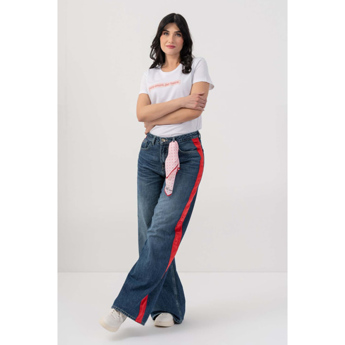 Kocca - T-shirt girocollo con stampa Donna, Tinta unita, Girocollo
