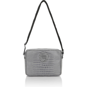 PHILIPP PLEIN Leather Laptop Bag Cocco