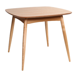 Table à manger scandinave carrée frêne naturel L90 cm BALTIK