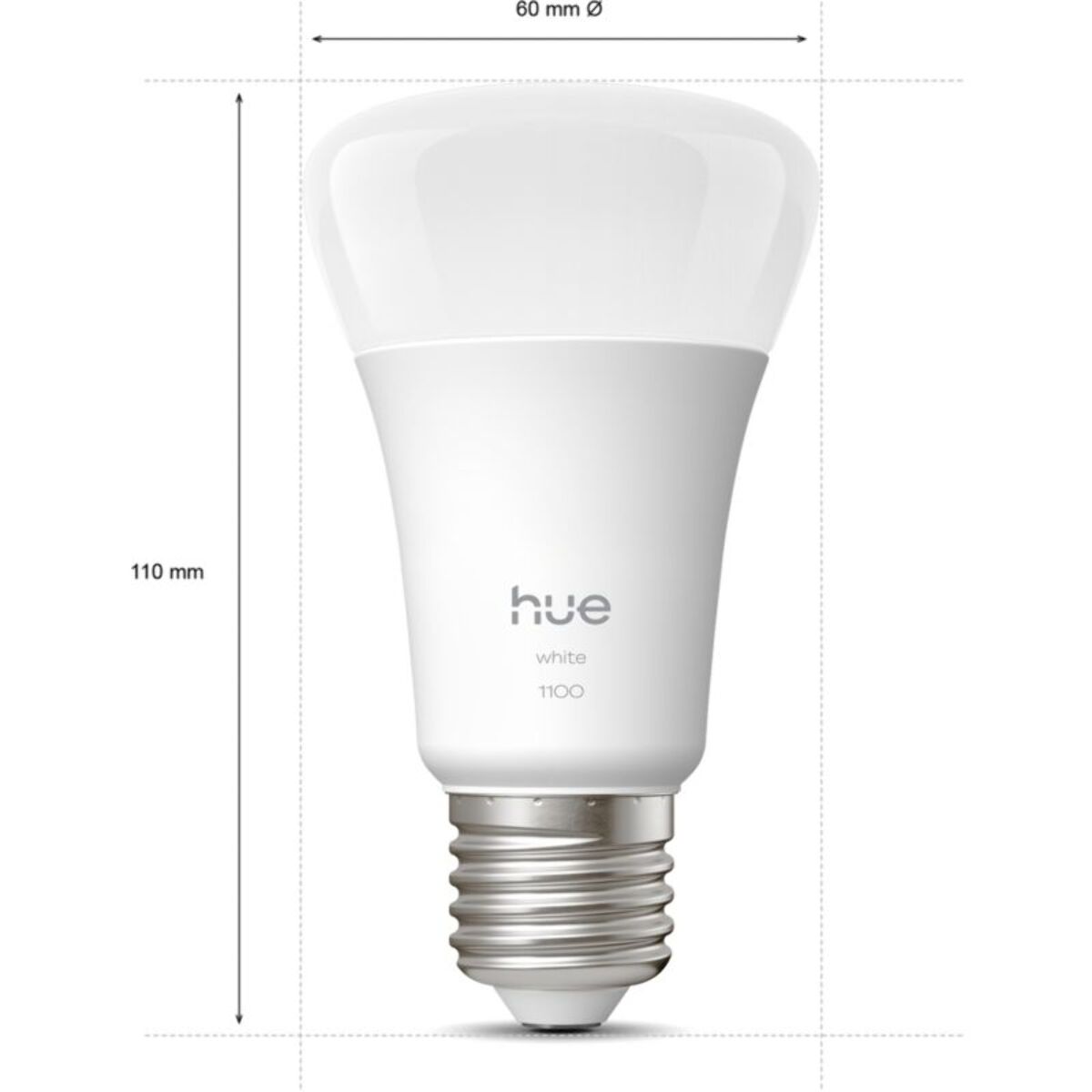 Ampoule LED connectée PHILIPS HUE E27 White 75W pack de 2