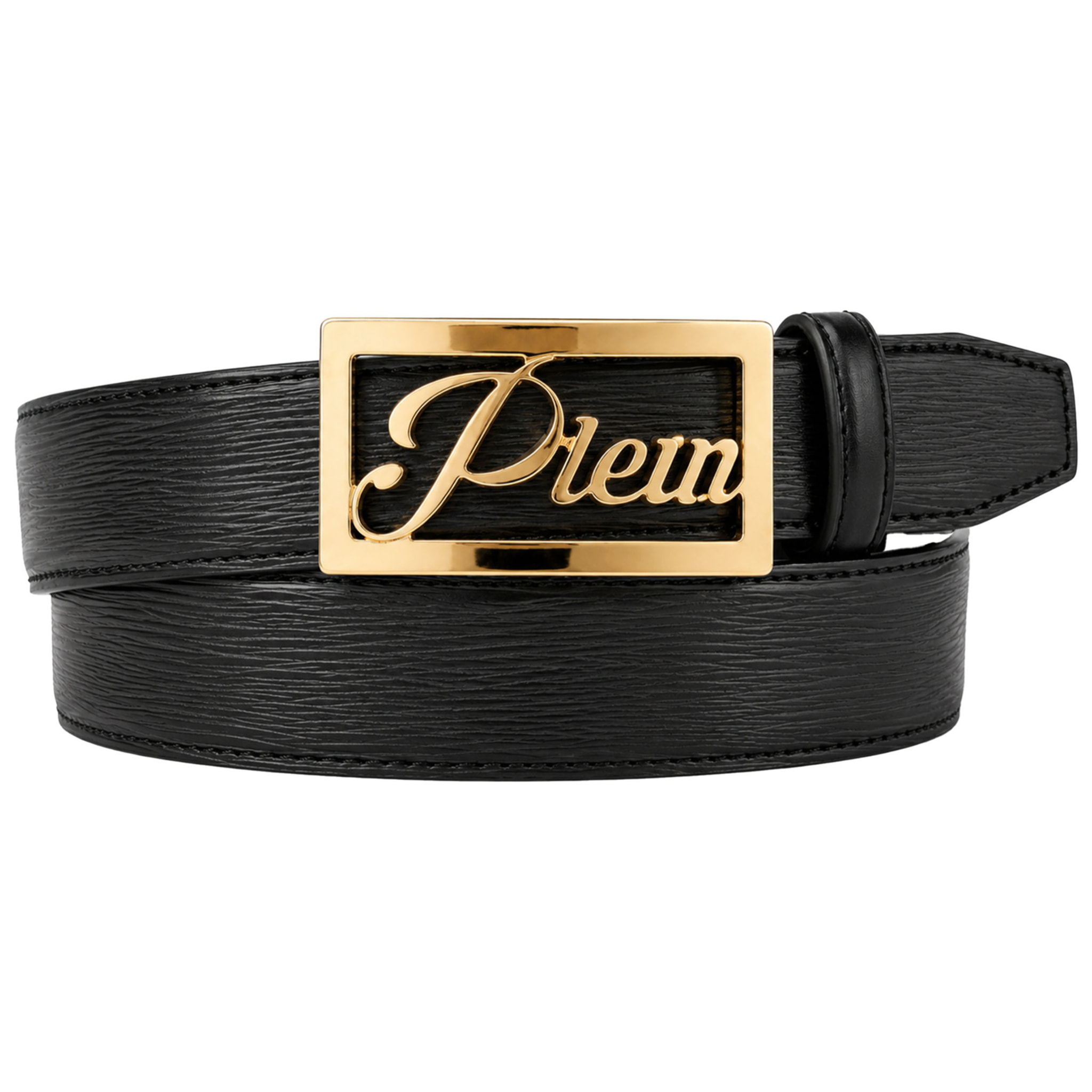 PHILIPP PLEIN Plein signature log leather belt