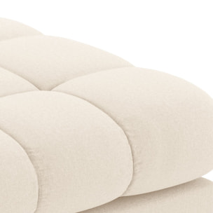 Méridienne gauche "Bali" en tissu structurel beige clair