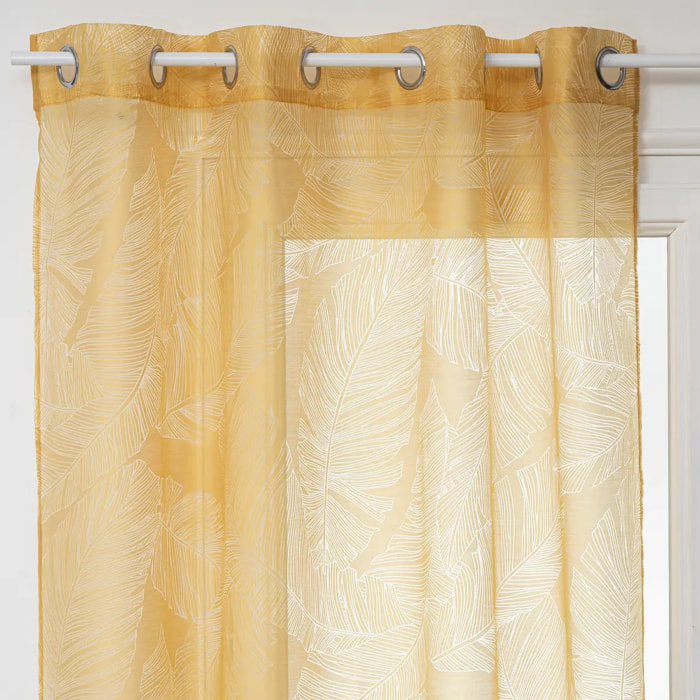 Voilage "Devo" jaune moutarde 140x240cm