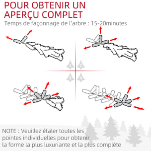 Sapin de Noël artificiel Ø 85 x 120H cm 305 branches épines imitation Nordmann grand réalisme vert