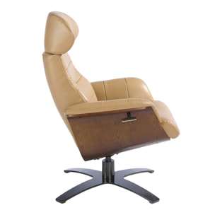 Sillón giratorio Angel Cerda piel de vacuno 80x84x100cm