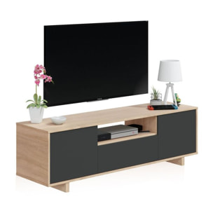Mueble TV Lino Roble Canadian - Antracita