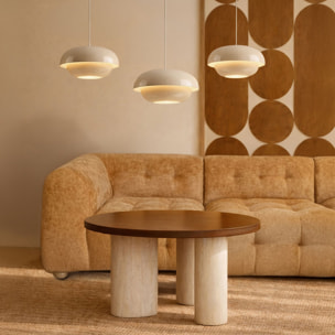 Suspension ronde en métal écru CHLOE