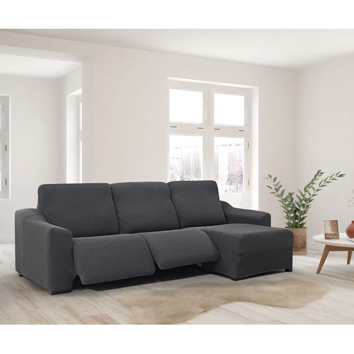 Funda para Chaise Longue derecha (visto de frente ) brazo largo SÚPER ELÁSTICA con RELAX modelo HELENA