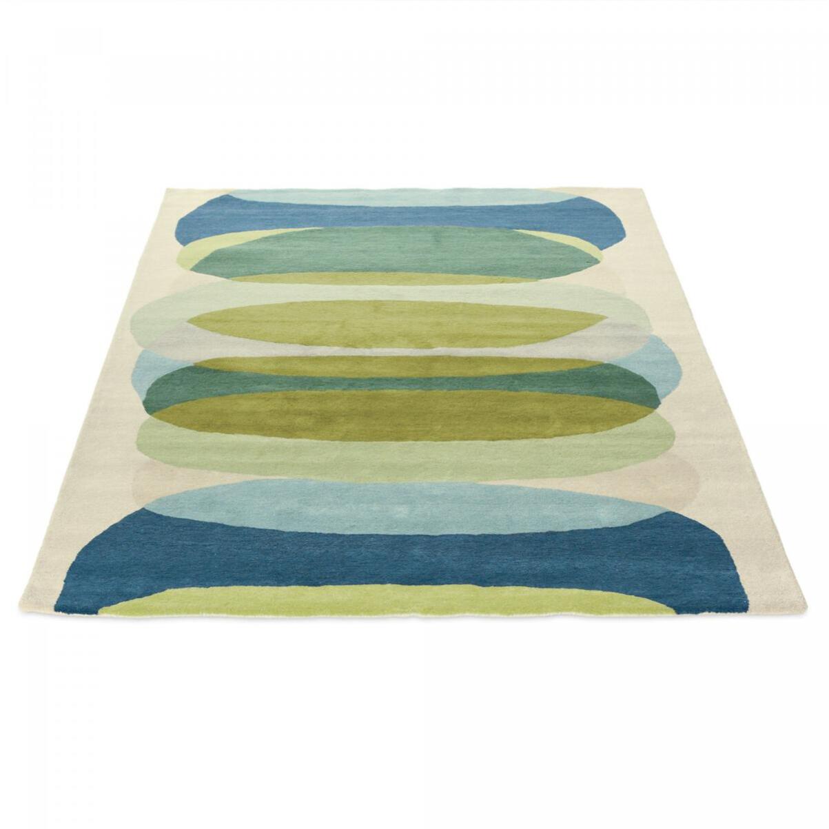 Tapis salon et chambre fait à la main en laine motif géométrique OLSO