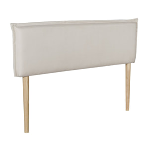Tête de lit "Jessica" en lin -  140 cm - Beige