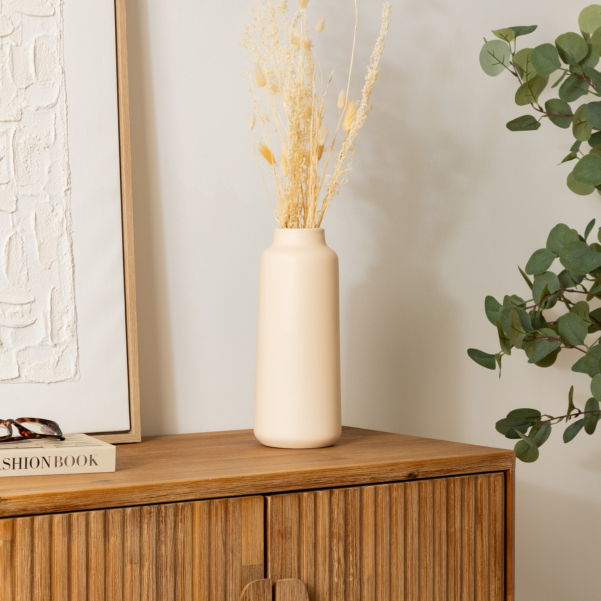 Vase céramique Rily beige H30cm