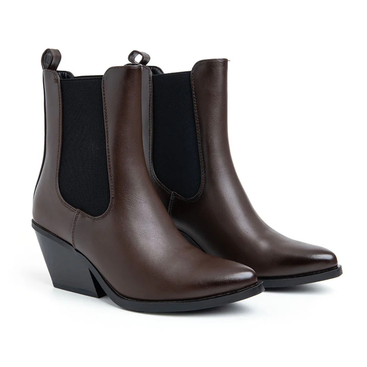 Texano con gambale basso ed elastico - MARRONE