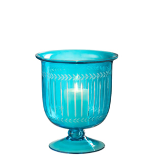 J-Line photophore Tarifa Etroit - verre - azur
