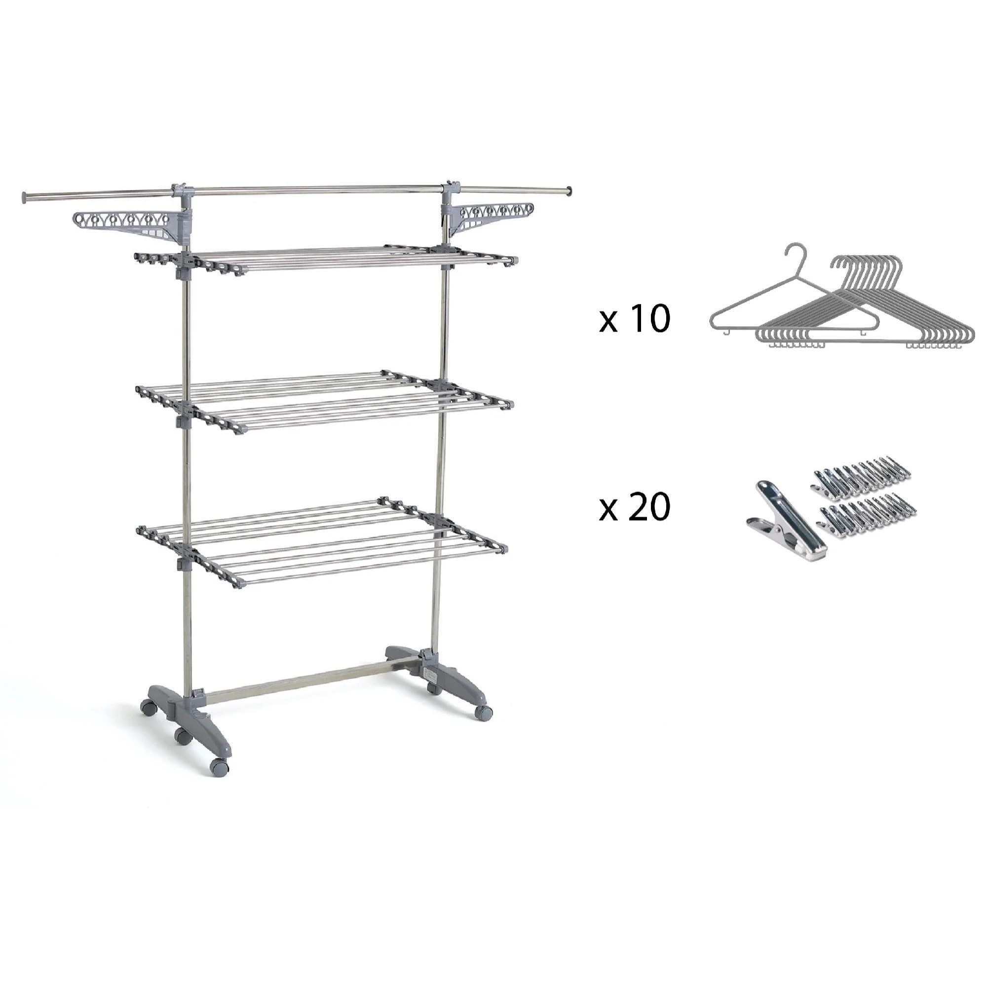 Séchoir à linge avec accessoires EXTRA 22M 3 niveaux