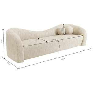 Canapé Livia Melange 3 places crème Kare Design