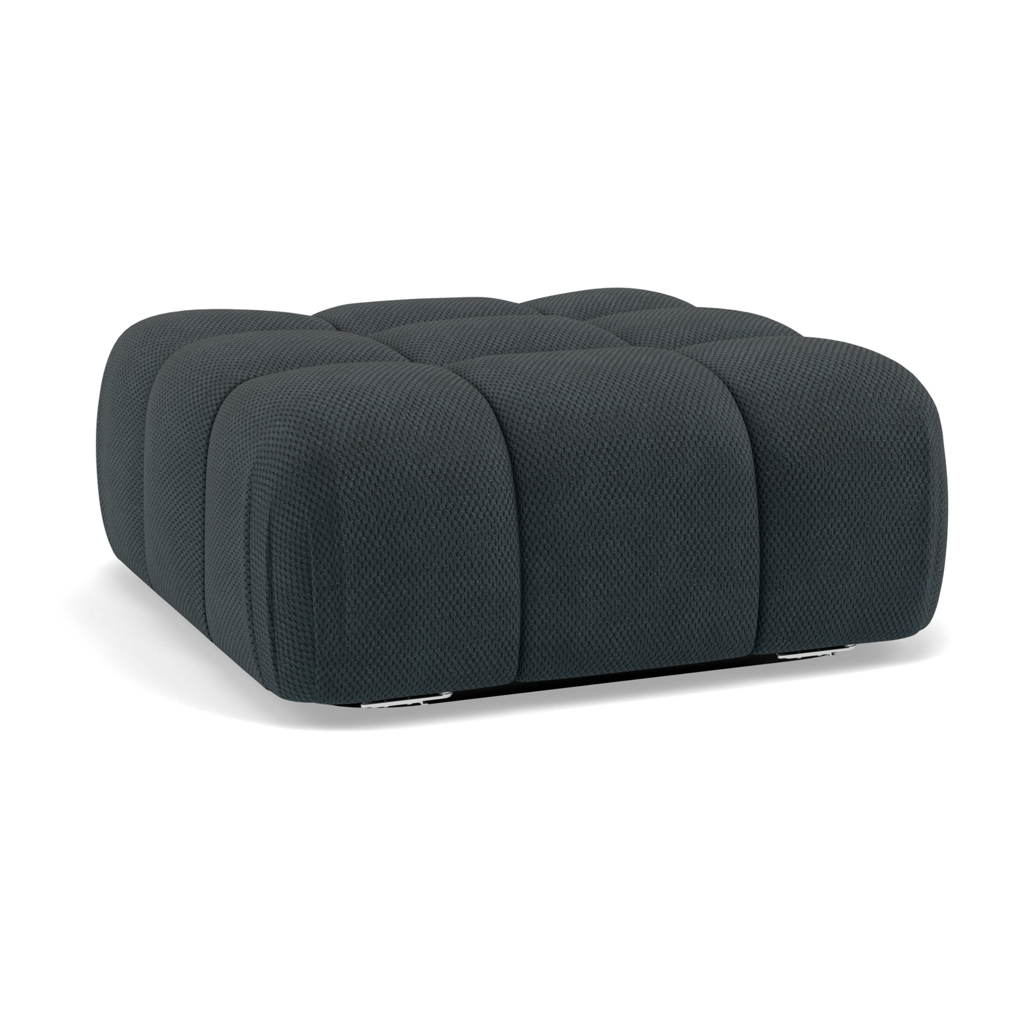 Ruby - pouf en velours texturé - Noir