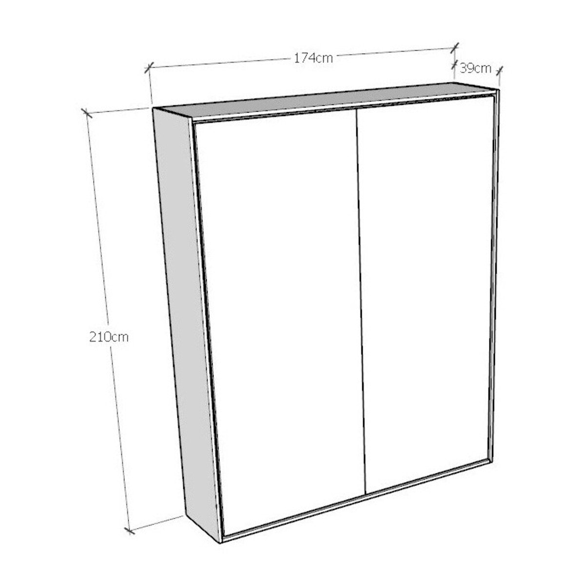 Armoire Lit escamotable vertical double 160 KENTARO Frêne Blanc